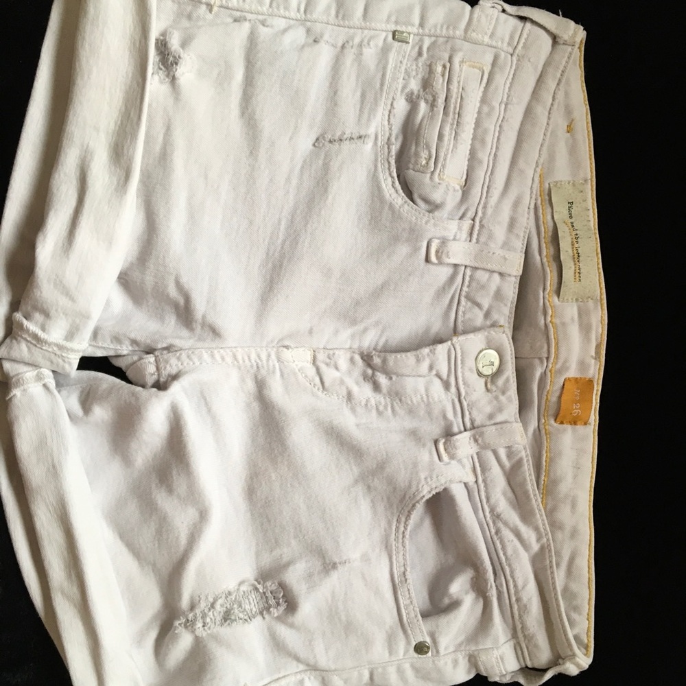 Anthropology stretch denim shorts.